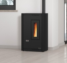 Nordica Extraflame 1288200 Stufa a Pellet Slim Ventilata 5.1 kW Bordeaux Luisella 5.0