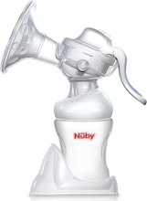 Nuby NV01001 Tiralatte Manuale con Contenitore 240 ml e Tettarella in Silicone