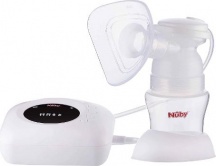 Nuby NV0107004 Tiralatte Elettrico Singolo 4 Programmi e Biberon 180 ml Bianco