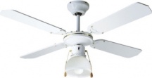 Perenz 7064 B Ventilatore Soffitto Luce 4 Pale Lampadario  105 cm