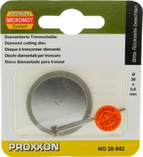 Proxxon 28842 Disco da taglio levigatura diamantato per porcellana ceramica 38mm