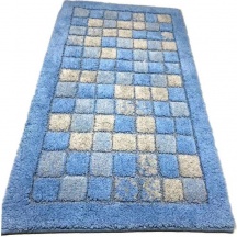 Quarzo Bianco 13678 Tappeto Bagno 110 x 60 cm Mosaico colore Azzurro
