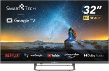 Smart Tech 32HG01V Smart TV 32" HD Ready DLED Google TV DVBT2CS2 Classe E Grigio