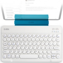 Sbs TAUNIKEYBOARDW Tastiera wireless Bluetooth colore Bianco
