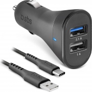 Sbs TEKITCRC2U21AUL Kit di ricarica USB-Type C per auto