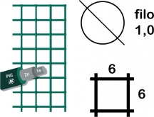 Sidex PVC6X6H.50-1 Rete Elettrosaldata Plastificata H 50 cm 6x6 mm F.1,0