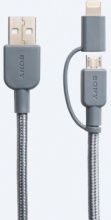 Sony CP-ABLP150H Cavo USB 1,5 m 2.0 USB A Micro-USB BLightning Grigio