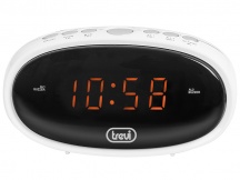 TREVI 0088001 Orologio Sveglia Digitale 2 allarmi Funzione Snooze Bianco  EC 880