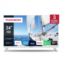 Thomson 24HG2S14CW Smart TV 24" HD LED Android DVBT2CS2 Classe E Wi-Fi Bianco