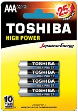 Toshiba LR03GCP BP-4 Batterie AAA Mini Stilo 1.5V Confezione da 4 Pezzi