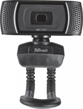 Trust 18679 WebCam HD Microfono Web Cam 8 Mpx Fotocamera col Nero Trino HD