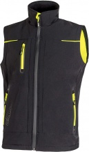 U-Power FU188BC-L Gilet Softshell Impermeabile Zip Multitasche Taglia L Nero