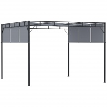 VivaGarden 330CG84C Gazebo Pergola 3x3m in Acciaio Tettuccio Scorrevole 8 Picchetti