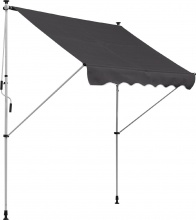 Tenda da sole con anelli 140x250h cm blu a righe