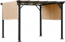 VivaGarden D4C242BN Pergola Gazebo da Giardino Acciaio Regolabili 305x305x220cm