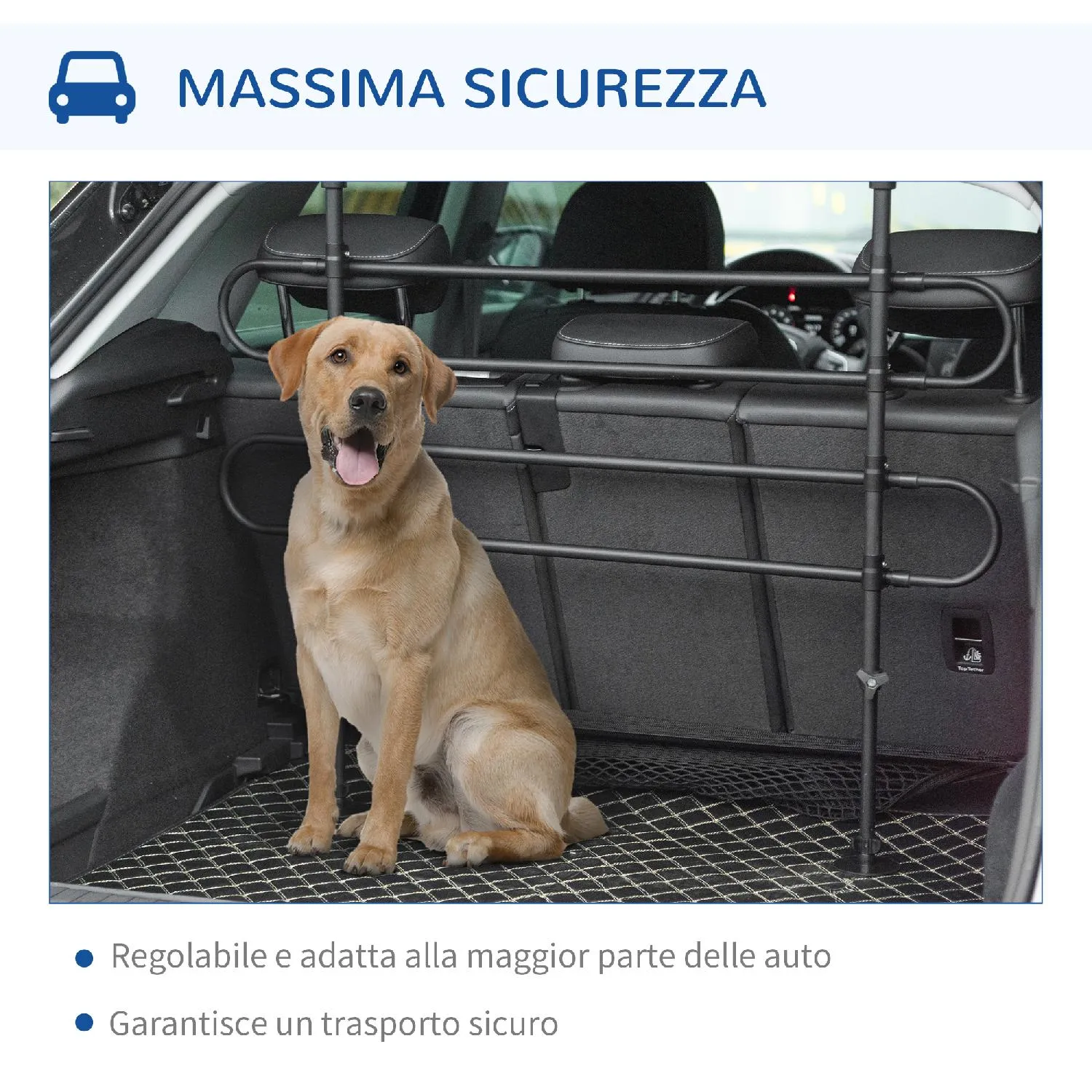 AllMyPets Griglia Divisoria Pieghevole per Auto per Cani