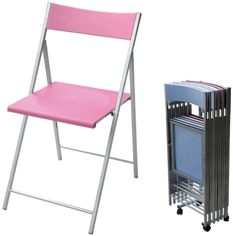 Arredare No Problem Set Sedie con Portasedie colore Rosa - Tikawilly