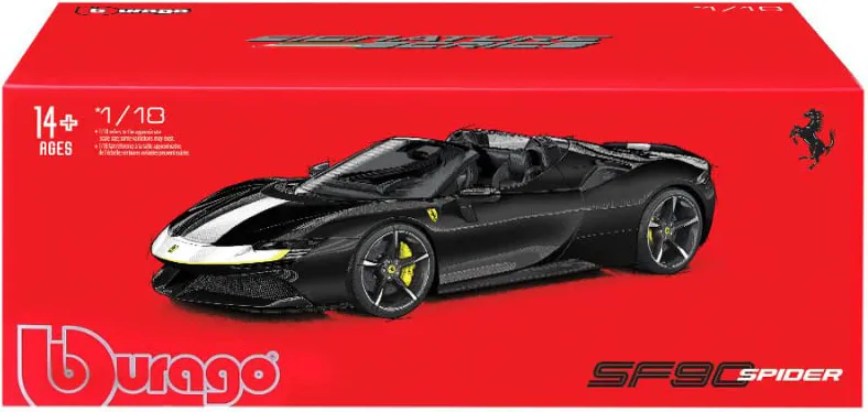 Modellino Auto Bburago 1/18 Ferrari Sf90 Spider Rosso