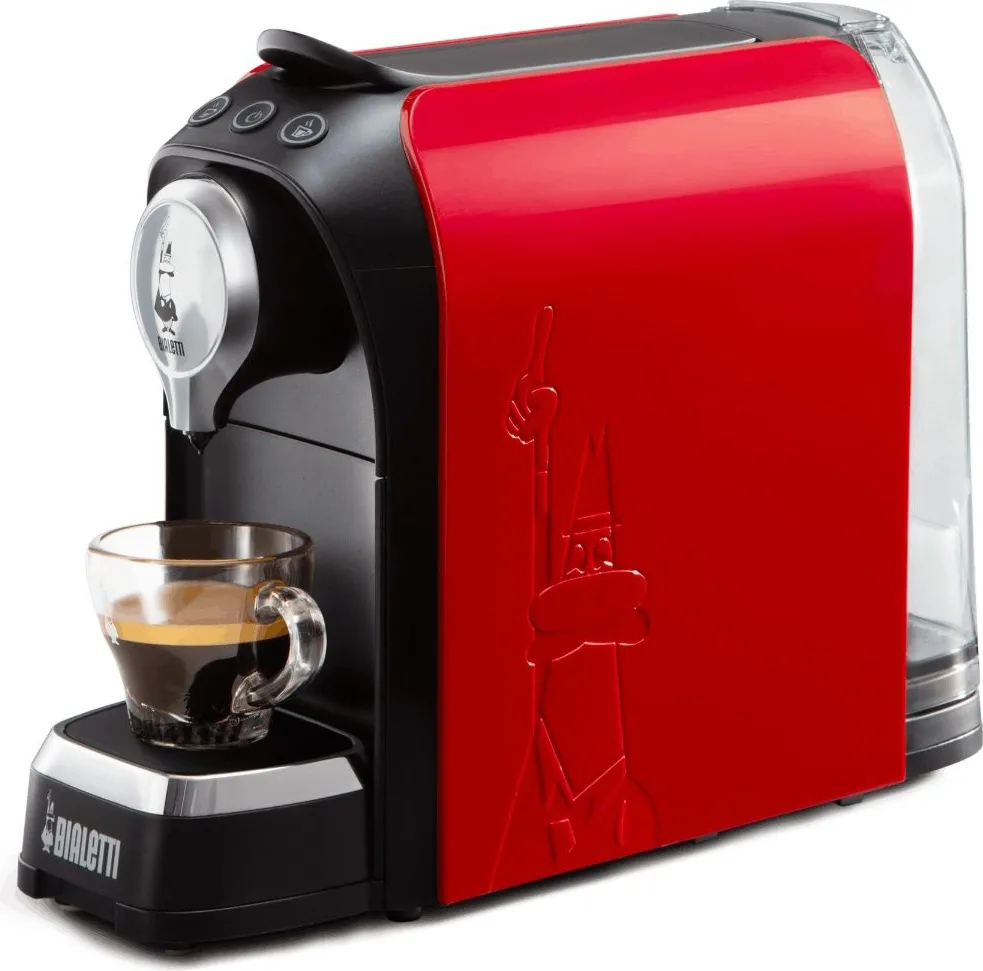 Bialetti Super - Macchina Caffé Espresso a Capsule Pressione 20 Bar colore  Rosso - 012690010/SC