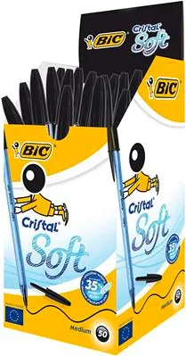 BIC - 951433 - Penna a sfera cristal soft m 1,2 mm nero