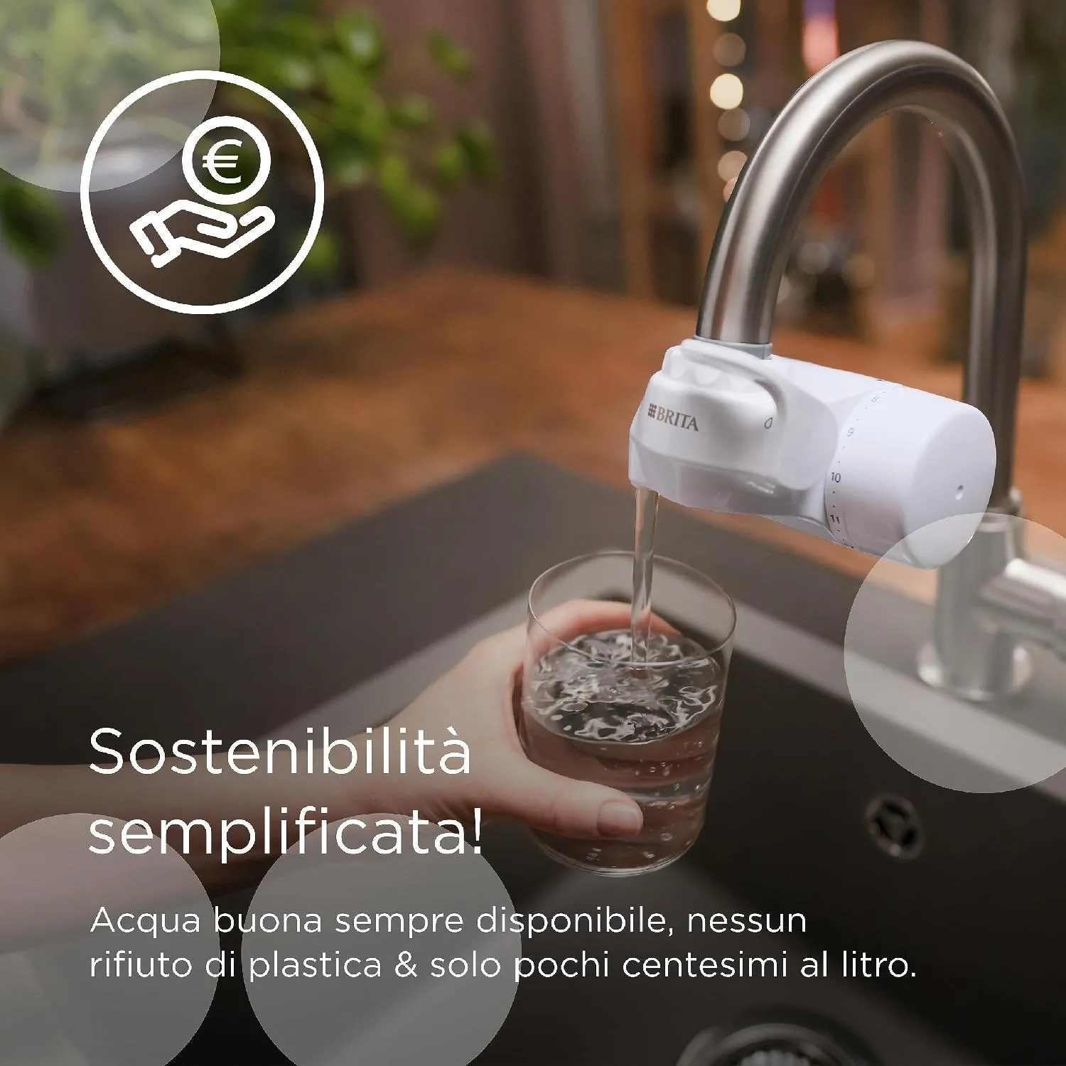 Brita ON TAP V CU CE Filtro per l'Acqua del Rubinetto Bianco