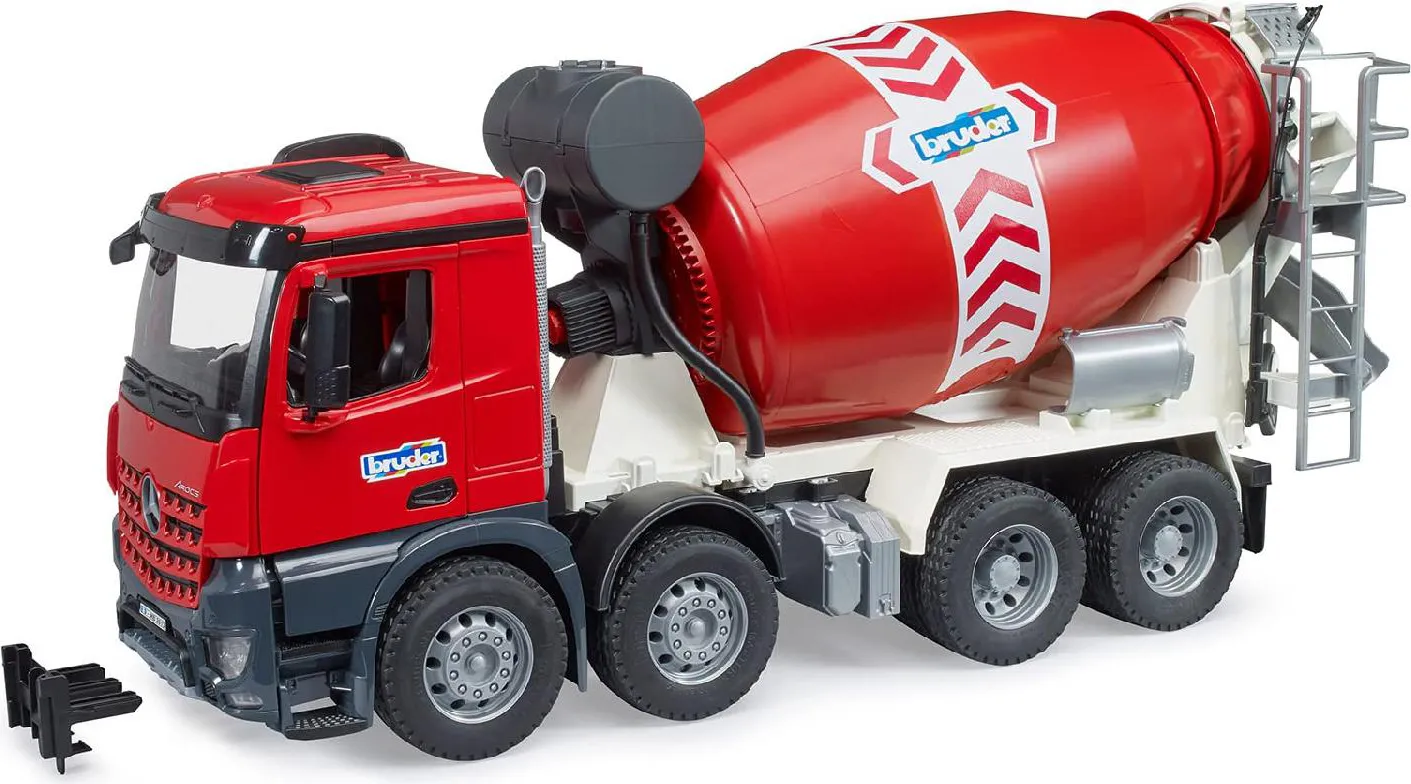 Bruder Camion Betoniera MB Arocs con Tamburo miscelatore girevole Veicolo  Giocattolo Scala 1:16 per Bambini da 3+ Anni - 03655