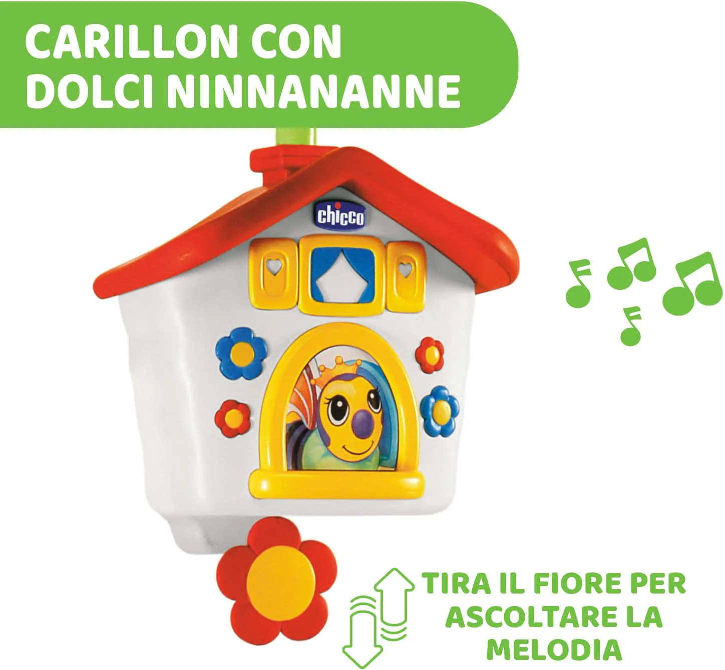 CHICCO Giostrina Culla Neonato Casina delle Api Prima Infanzia per Bambini  da 0+ Mesi - 2.429.100