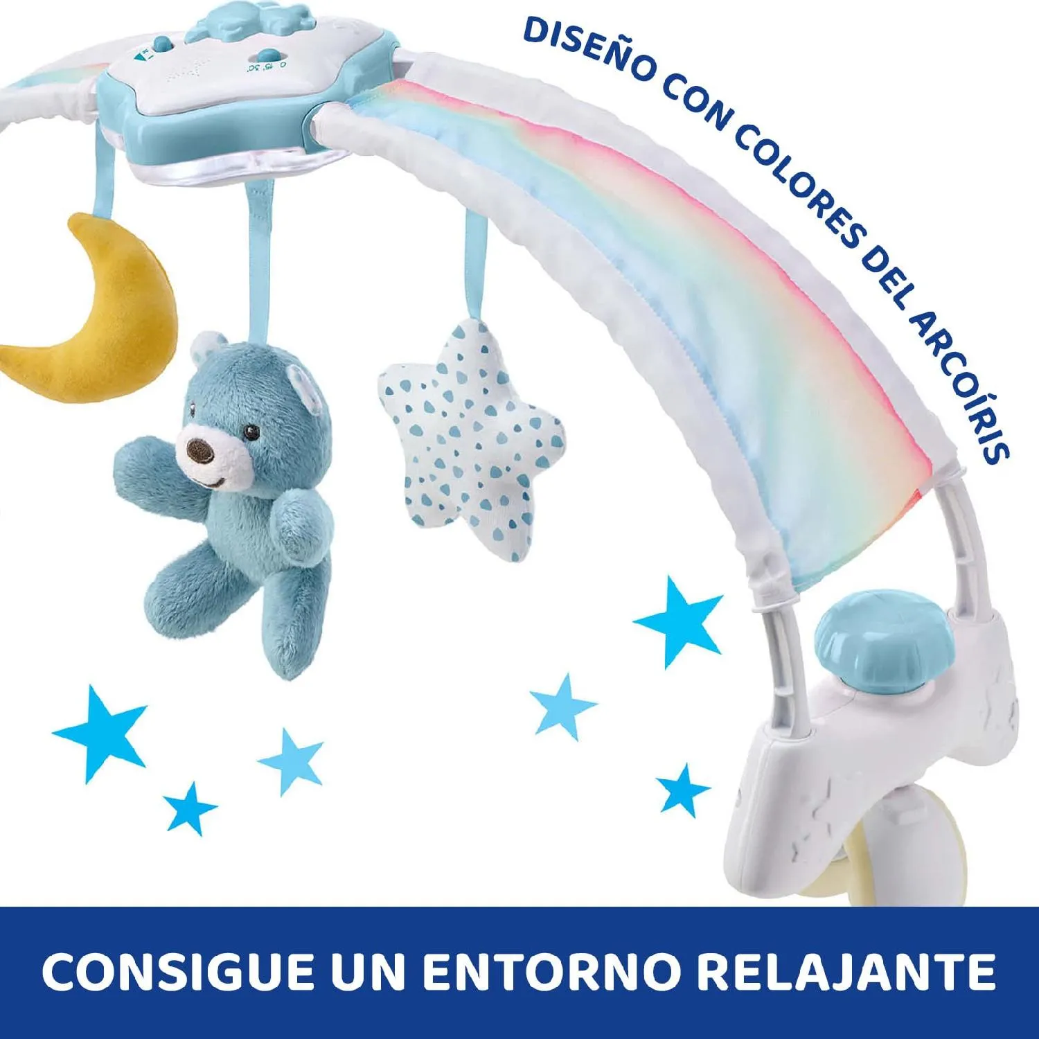 CHICCO Rainbow Sky Arco Lettino Neonato 2in1 Evolutivo Giostrina elettrica  per Bambini per Bambini da 0+ Mesi - 10473.20