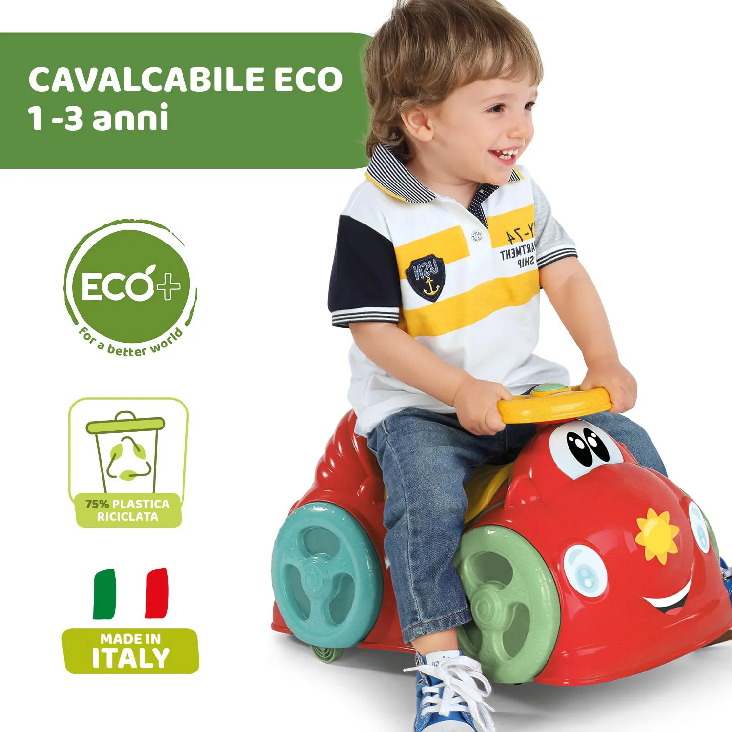 CHICCO All Around Macchina Cavalcabile colore Rosso per Bambini da 1+ Anni  - 11113-10