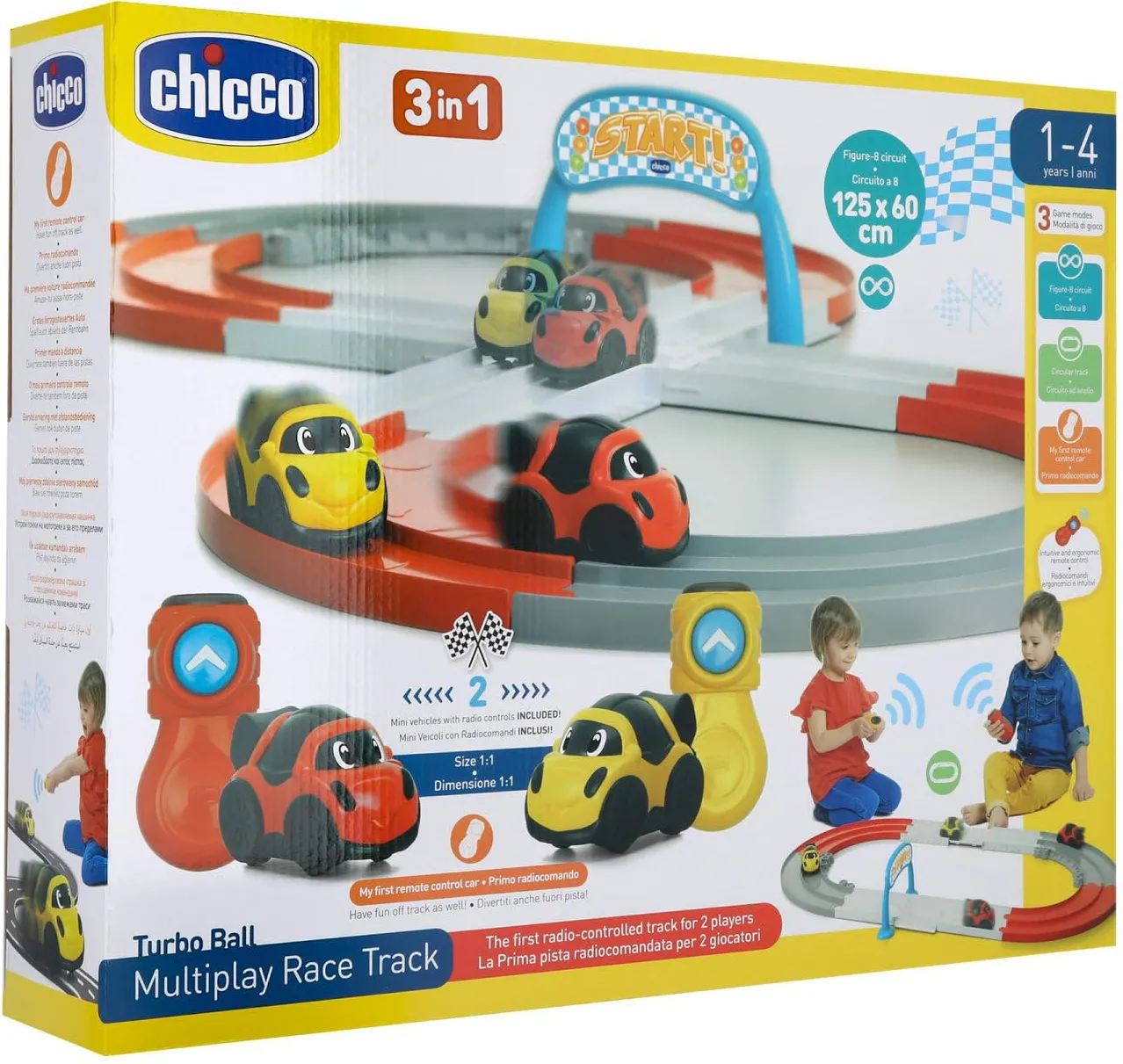 CHICCO Pista Evolutiva con 2 Macchine Telecomandate per Bambini da 1+ Anni  - 11164000000