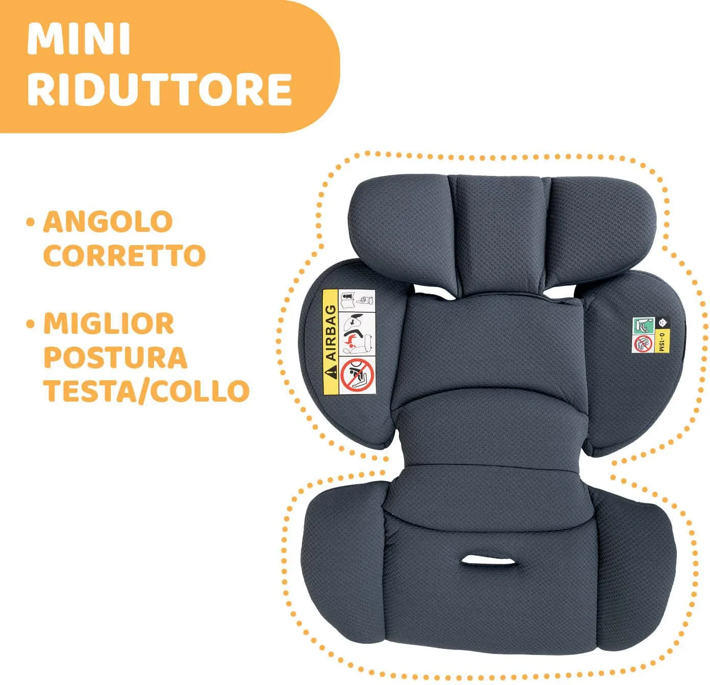 CHICCO Seggiolino Auto 0 25 Kg Isofix 0M 7 anni 40 125 cm Gruppo 0 1 2 Girevole a 360 colore grigio scuro Seat3Fit i Size