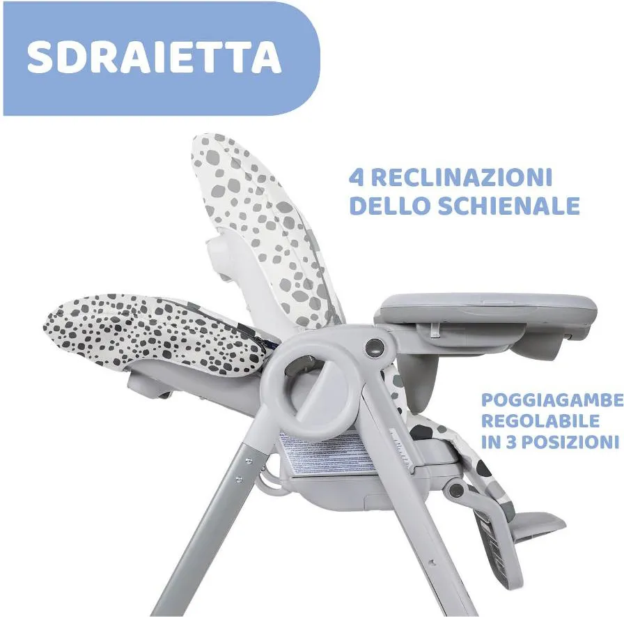 CHICCO Polly Progres5 Seggiolone Pappa Regolabile per Bambini 0 Mesi, 3  Anni (15 kg), Trasformabile in Rialzo Sedia Bambini, Reclinabile a  Sdraietta, con 4 Ruote e Chiusura Compatta, Anthracite