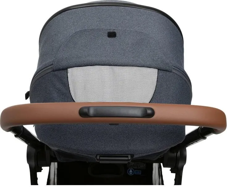 CHICCO MYSA - Navicella Neonato Semirigida compatibile con Passeggino Mysa  da 0M+ Maniglia per il Trasporto e Visiera Parasole Integrate colore BLACK  SATIN