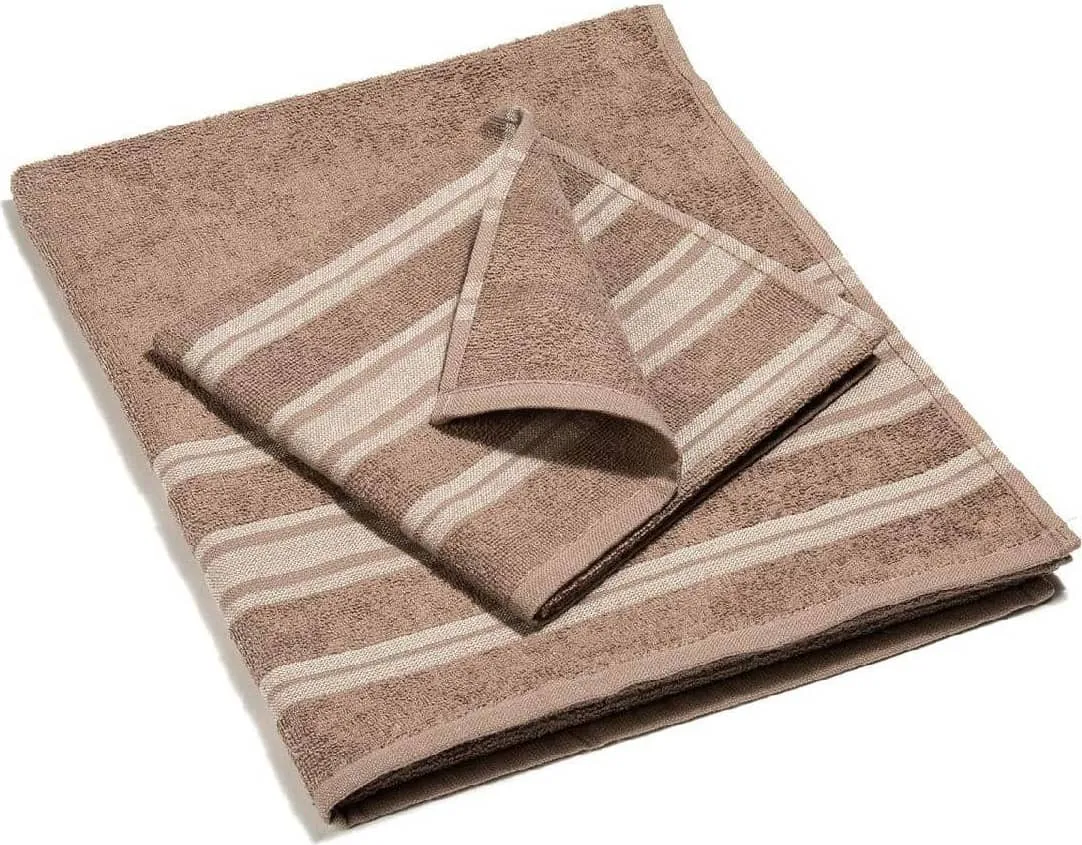 Set asciugamani bagno Caleffi SOFY 1+1 in cotone