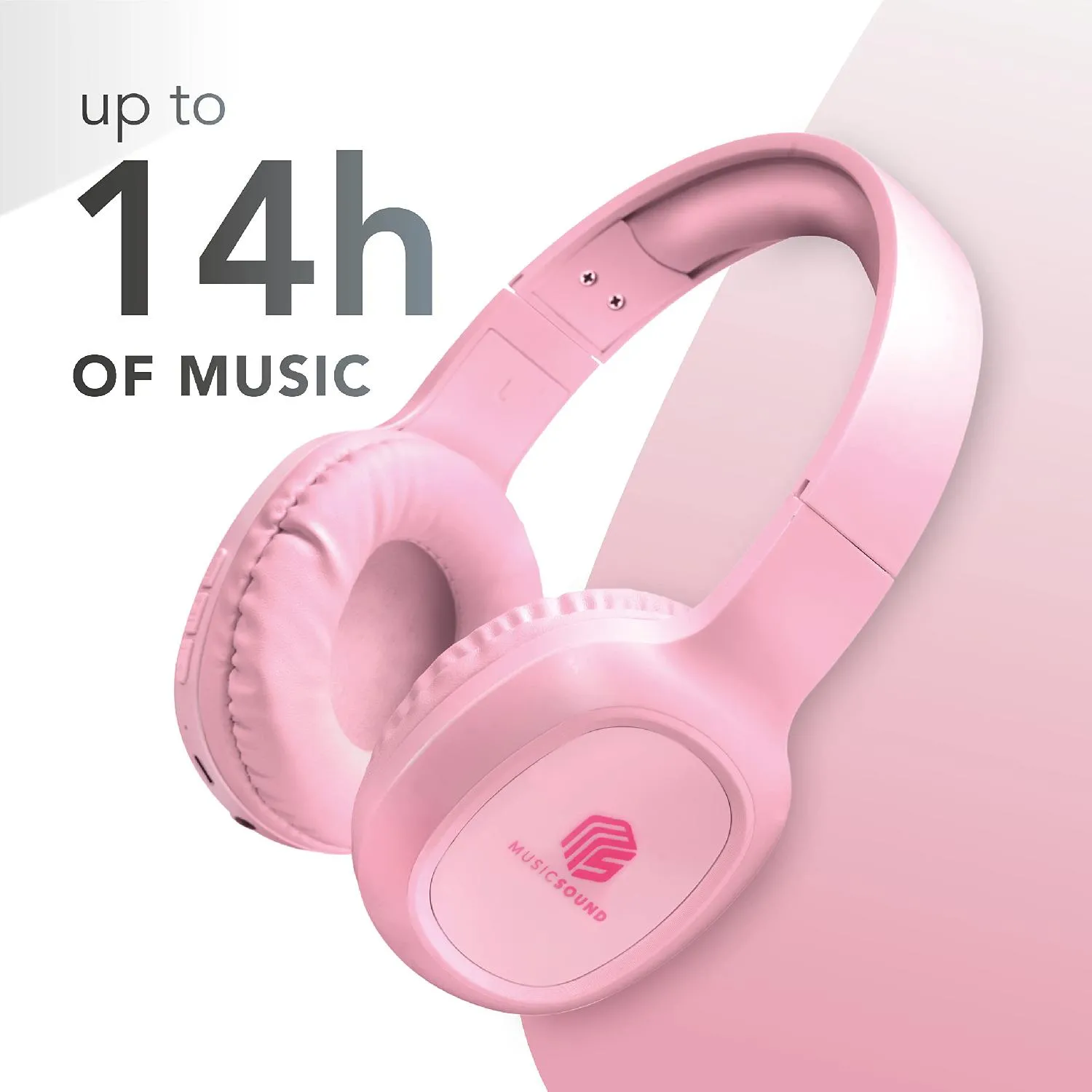 Cellularline Cuffie Bluetooth con Microfono, Colore Rosa - BTHEADBBASICMSP