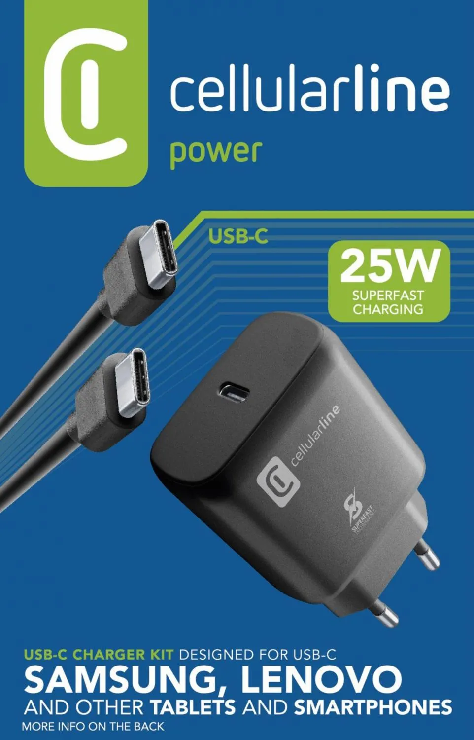 Cellularline USB Charger Kit Ultra - Fast Charge Universale Cavo e