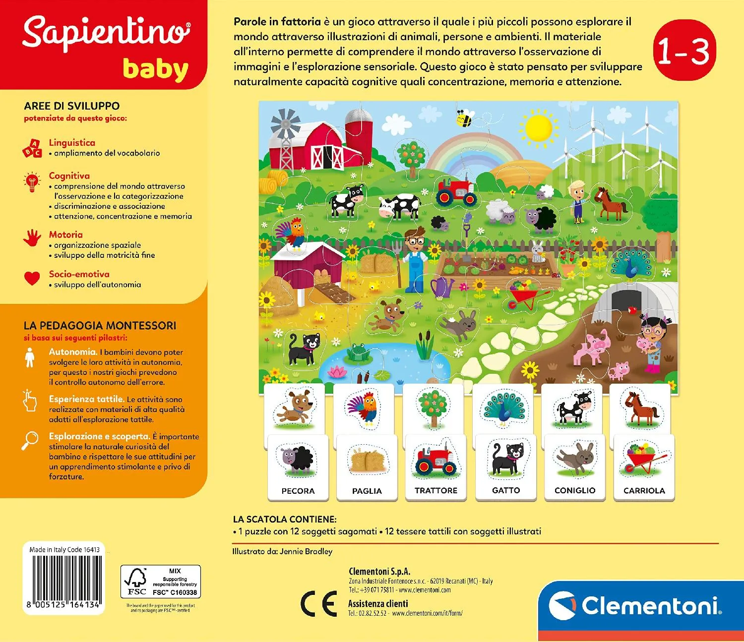 Sapientino Baby Montessori - Parole in fattoria – Clementoni