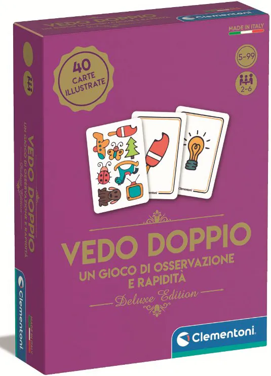 Clementoni- Vedo Doppio Deluxe-Carte 5 Anni, Educativo (Versione in  Italiano), Gioco da Tavolo Bambini, 2-6 Giocatori-Made in Italy,  Multicolore, 16757 : : Giochi e giocattoli