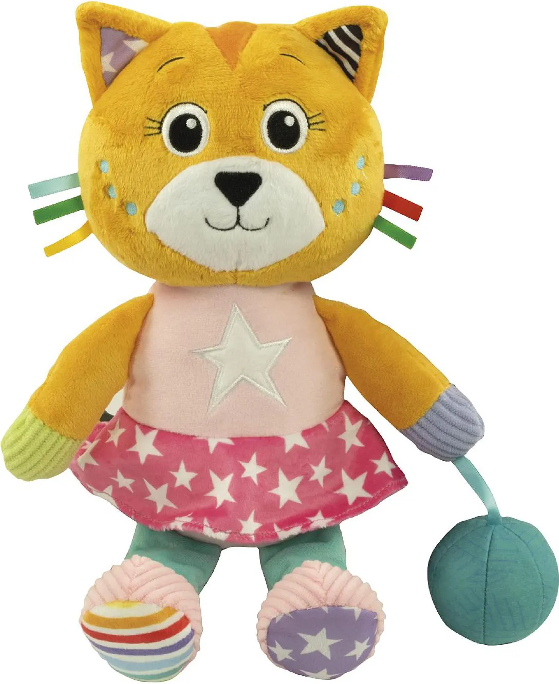 Clementoni Katy The Kitty - Peluche per Bambini Neonati 0+ Mesi 100%  Lavabile - 17762