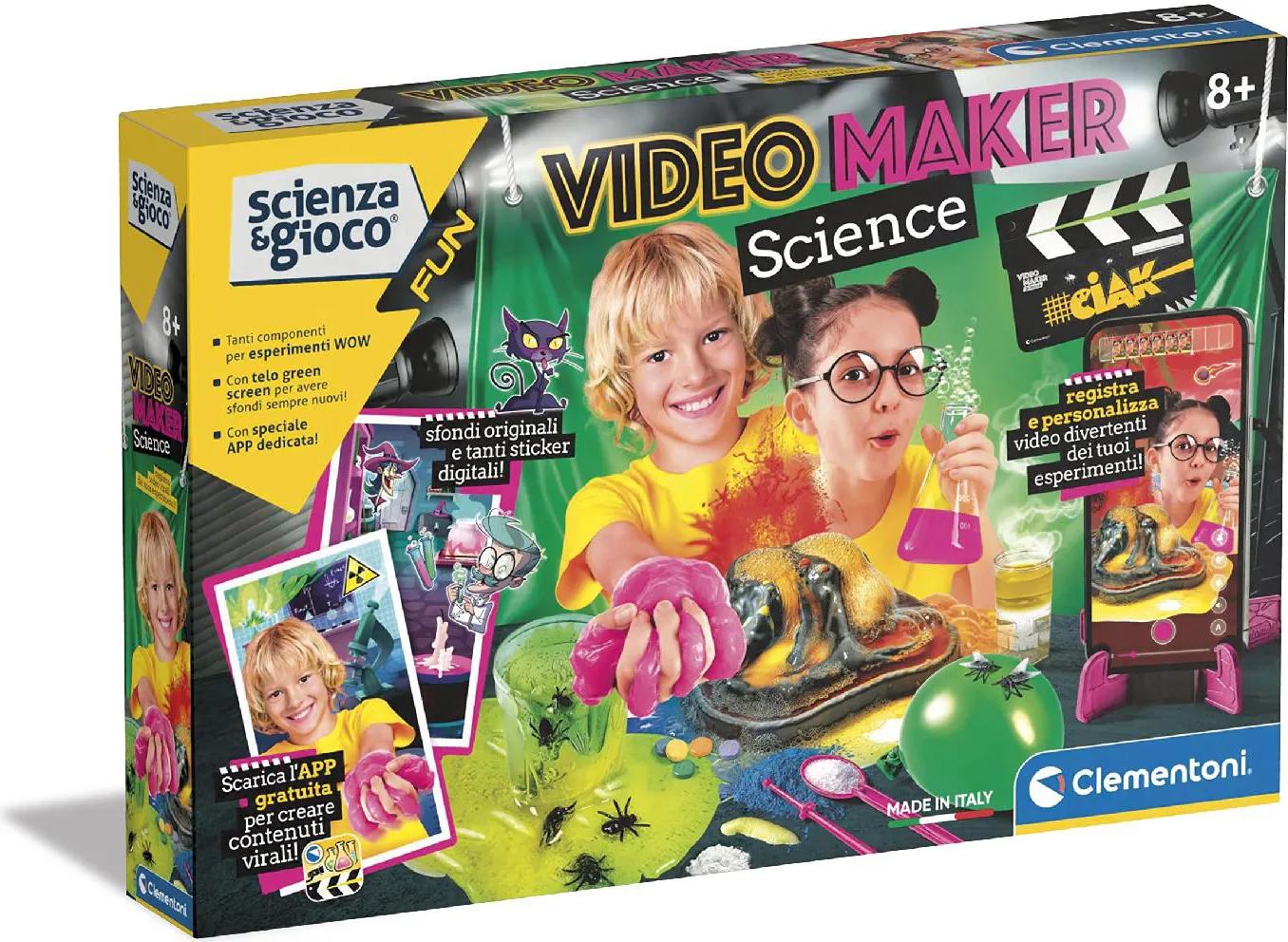 Clementoni Scienza e Gioco Video Maker Science - Laboratorio Bambini  Esperimenti di Scienza Gioco Scientifico Giocattolo per Bambini da 8+ Anni  - 19295