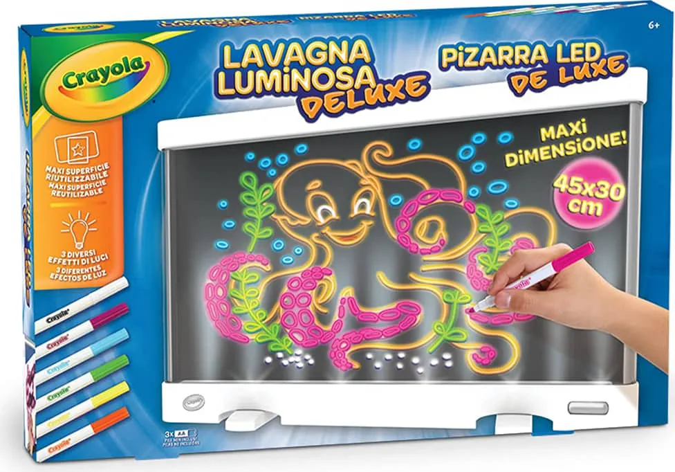 Crayola Lavagna Luminosa Deluxe Maxi Superficie per Colorare Gioco Creativo  per Bambini da 6+ Anni - 74 7504