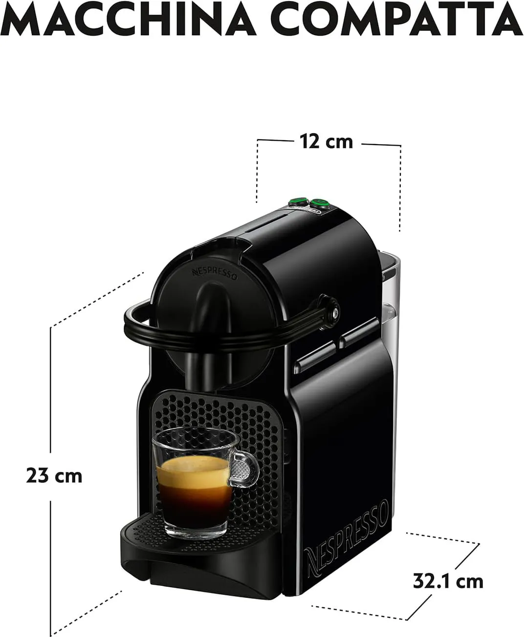 De Longhi Inissia - EN 80.BAE Macchina Caffè Nespresso Capsule con  Cappuccinatore in Offerta su Prezzoforte