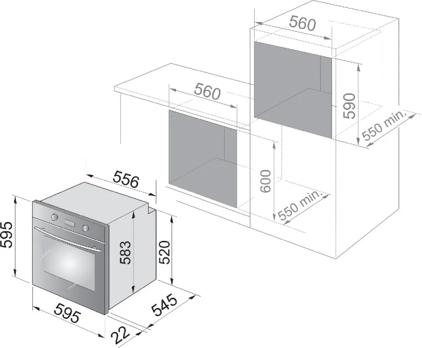 De Longhi Forno Elettrico da Incasso Ventilato Multifunzione 74 Litri  Pulizia a Vapore colore Avena - CM 9L AV