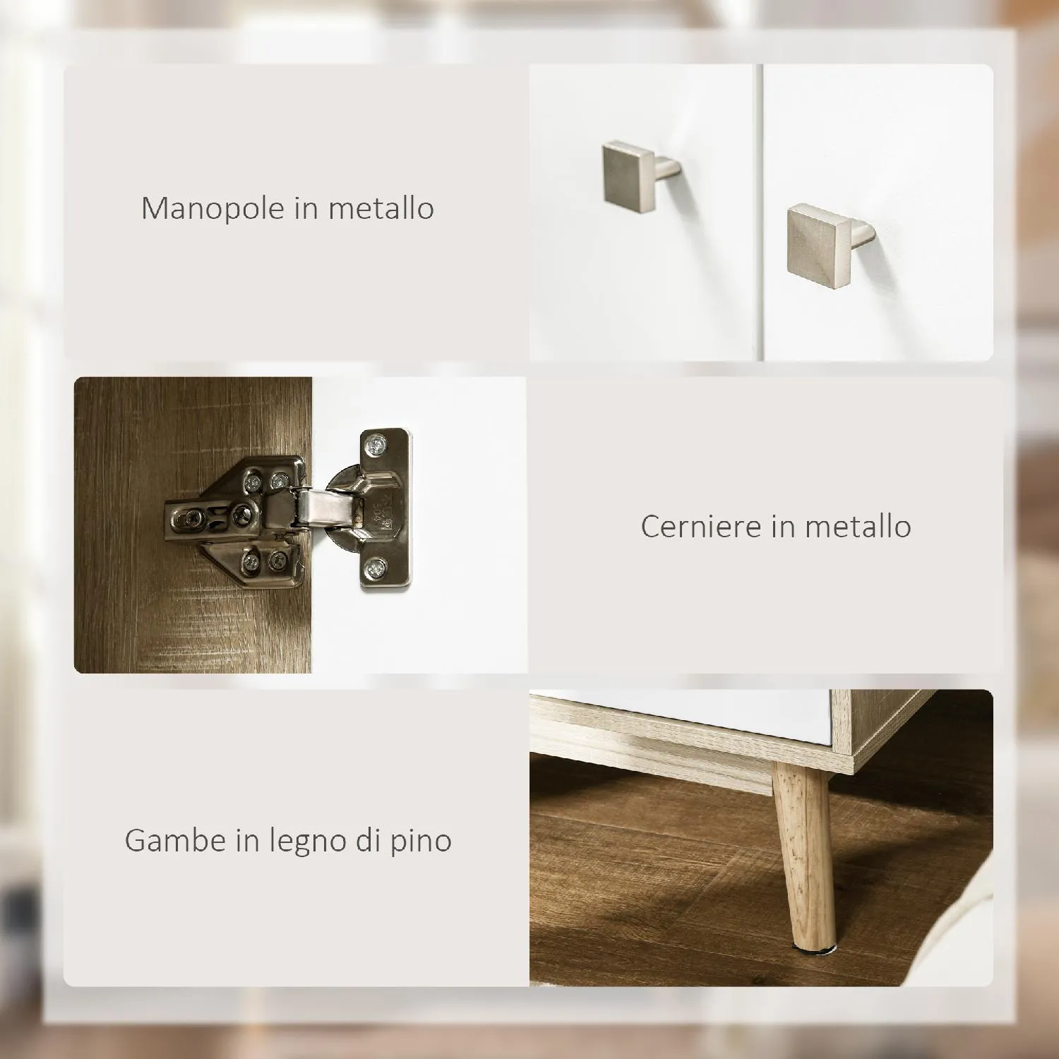 Il numero 1 del risparmio-ARMADIO 2 ANTE E 2 CASSETTI 90X50X190CM COLOR  LEGNO NATURALE E BIANCO