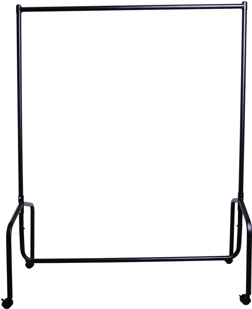 HomCom Stender Rella Porta Abiti con 4 Rotelle in Ferro, 150x60x150cm