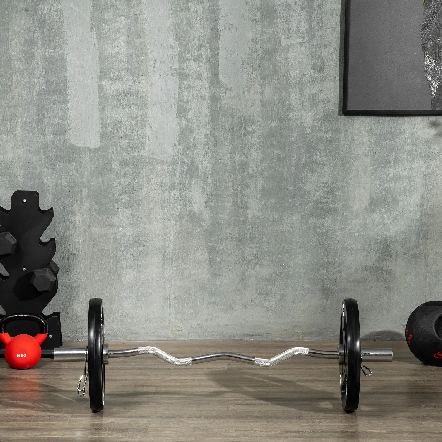 DecHome Set Bilanciere e Dischi 65kg totali per Workout in Casa in