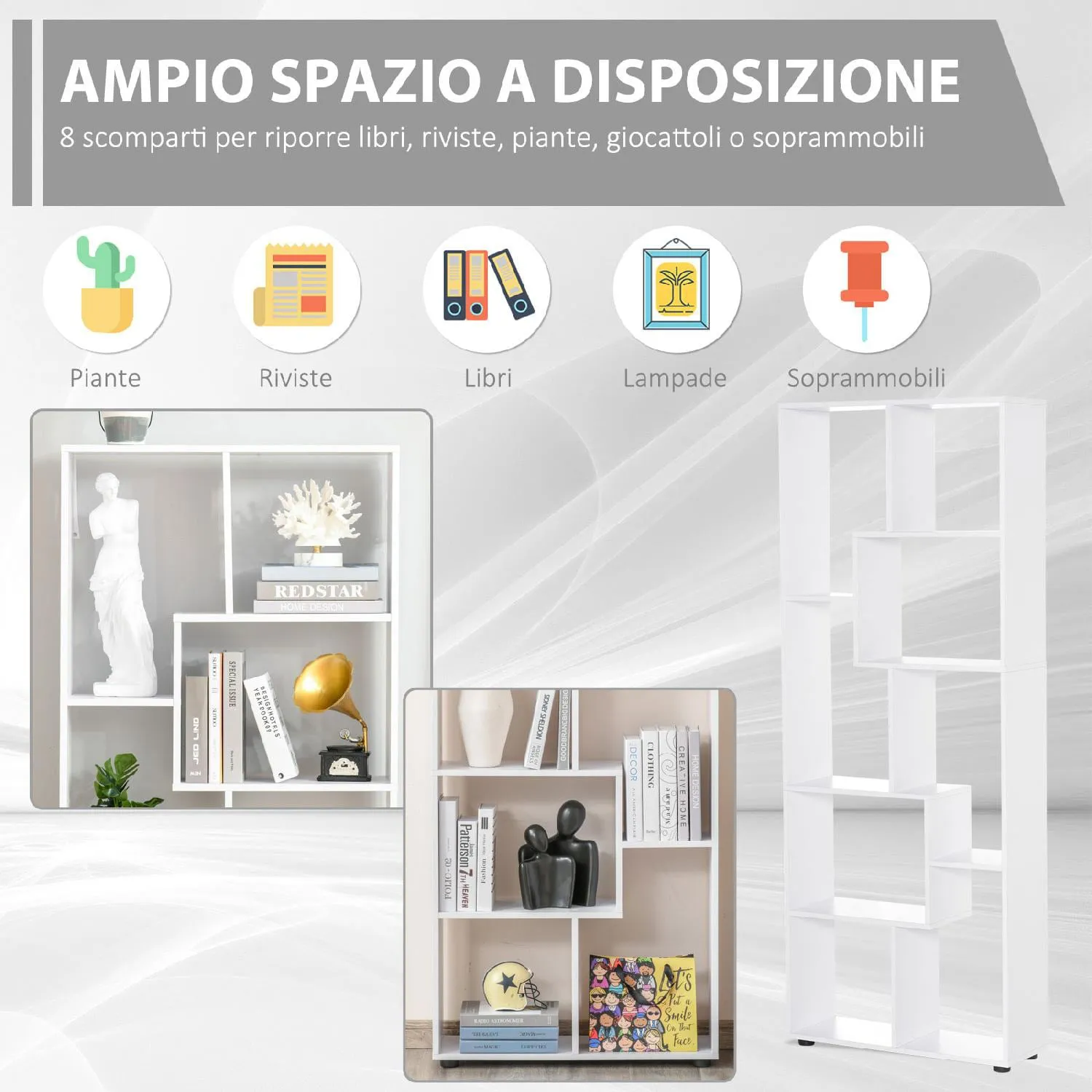 mDesign Porta asciugacapelli con 4 scomparti e fissaggio senza