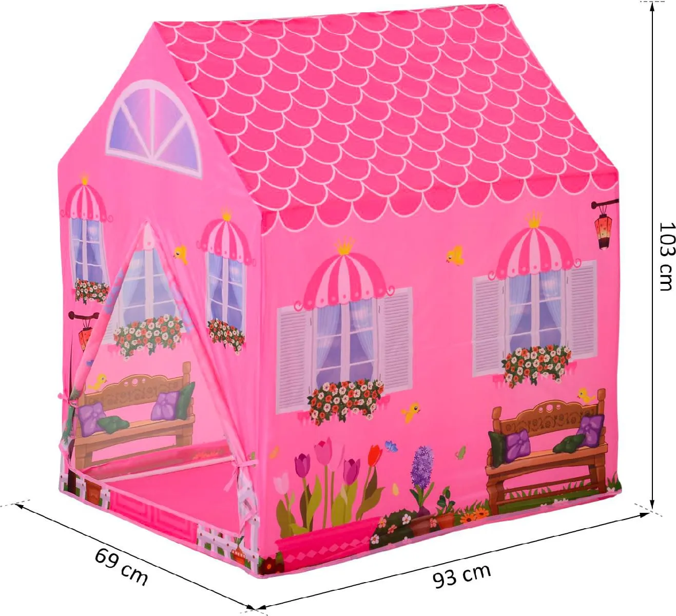Gioco AG184C Tenda rosa per bambini 135x140cm h, adatta anche per uso in  giardino - OFBA srl