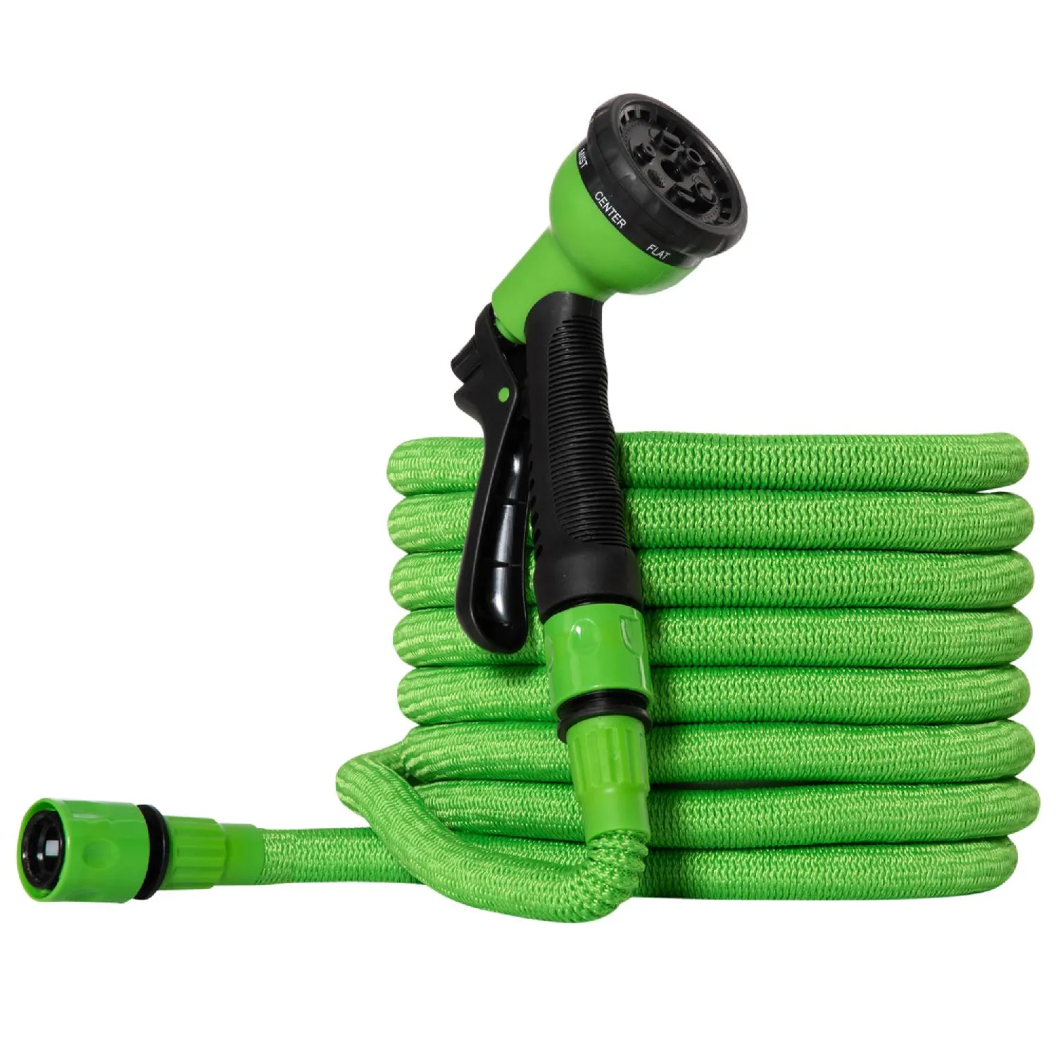 DecHome Tubo da Giardino Estensibile da 15m con Pistola Spray a 8 Funzioni  Verde - 730845