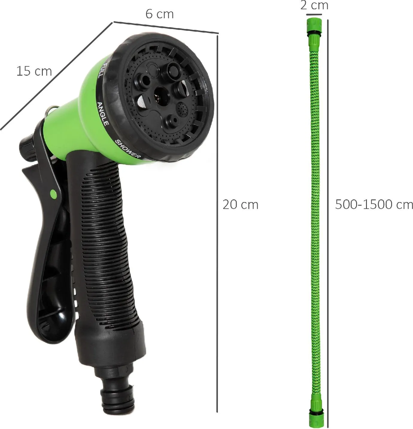 HOMEPROTEK Tubo Acqua Giardino 15 Metri Tubo Estensibile Da Giardino -  Canna Acqua Giardino Con Pistola Acqua Giardino a 9 Modalità di Spruzzo -  Tubo